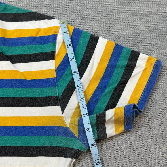 Rue21 Mens Brazil Stripe Crewneck T-Shirt Multicolor Retro Casual Size X-Large - Picture 7 of 8